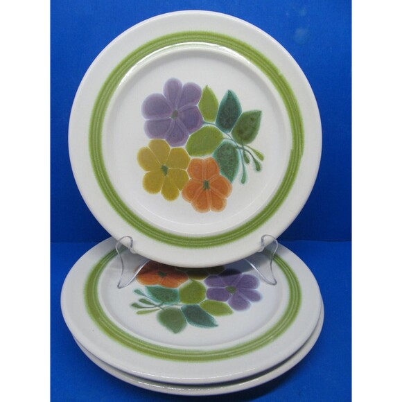 Franciscan Set Of 3 Floral 8 1/2" Salad Plates VGC - Picture 1 of 8
